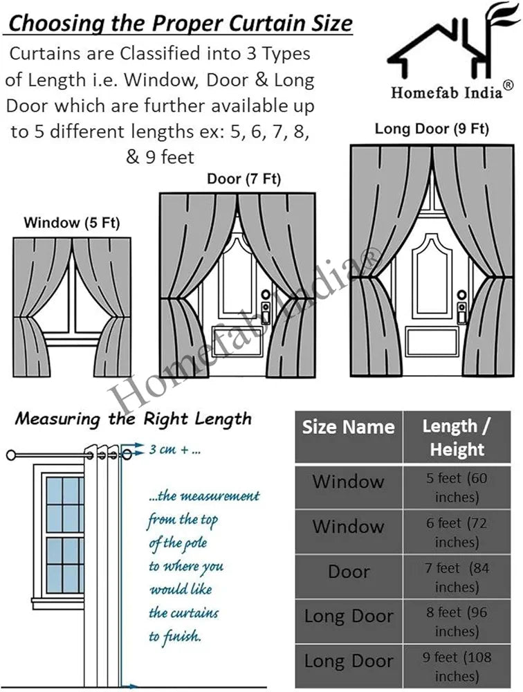 Homefab India Pack of 2 Royal Silky Cream Window Curtains with Stainless Steel Eyelets - 6 feet Curtain